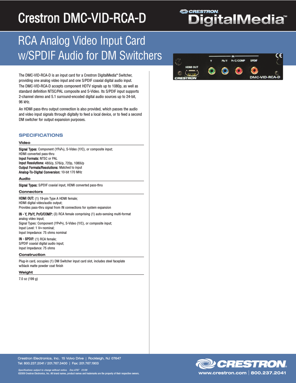 DigitalMedia DMC-VID-RCA-D
