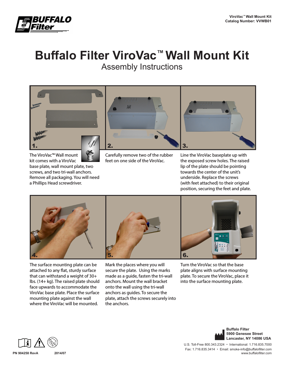ViroVac Wall Mount Kit