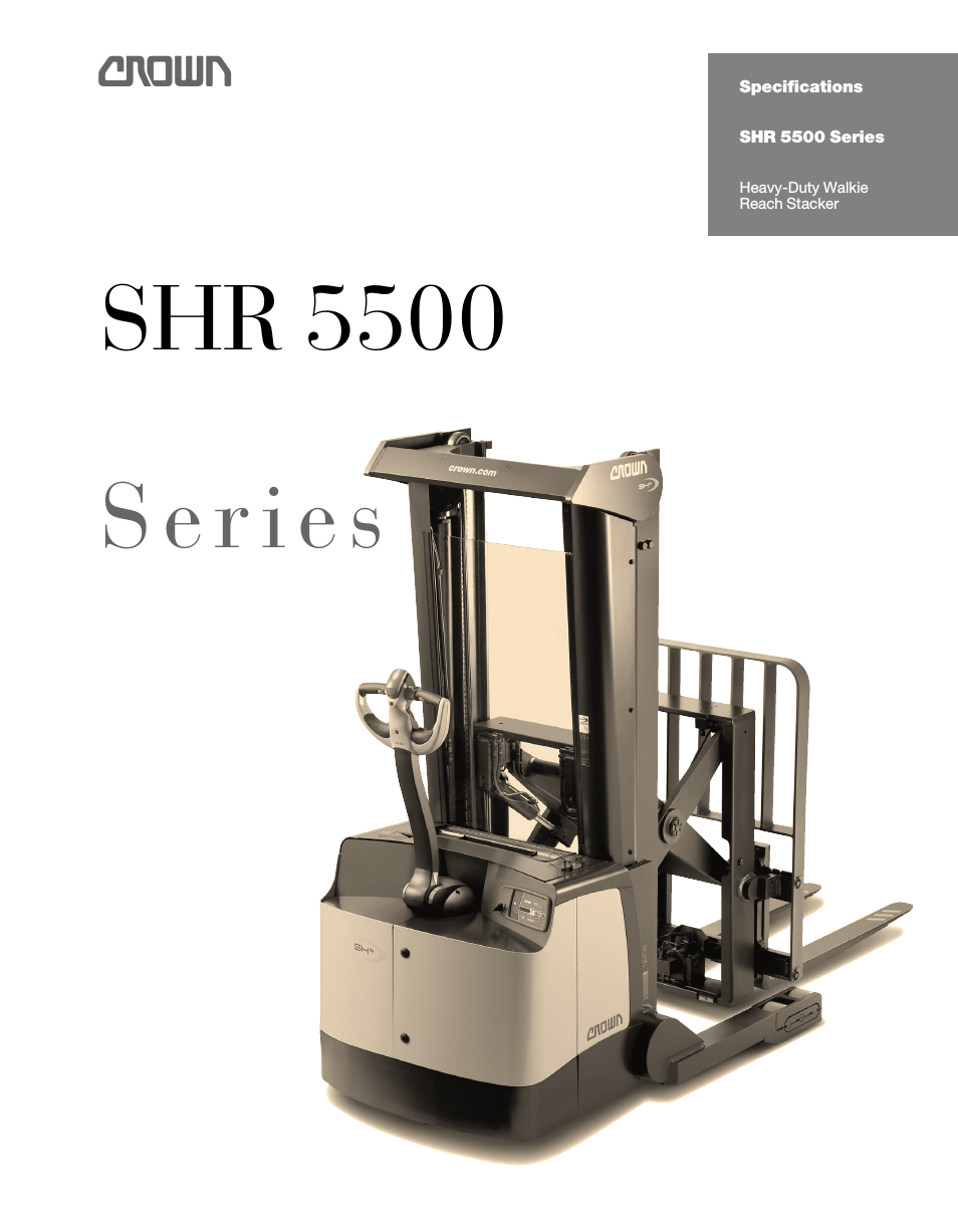 Heavy-Duty Walkie Reach Stacker SHR 5500 Series