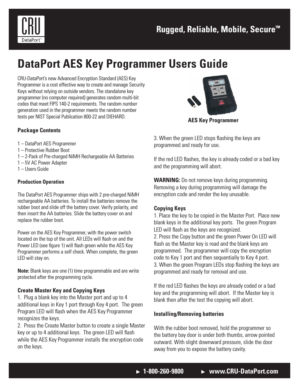 AES Key Programmer and Keys
