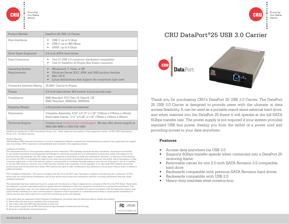DataPort 25 USB 3.0 Carrier