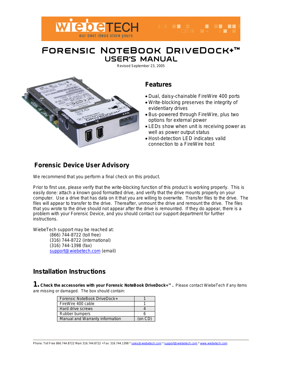 Forensic Notebook DriveDock