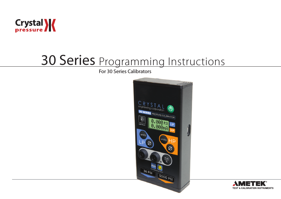 30 Series Digital Pressure Calibrator