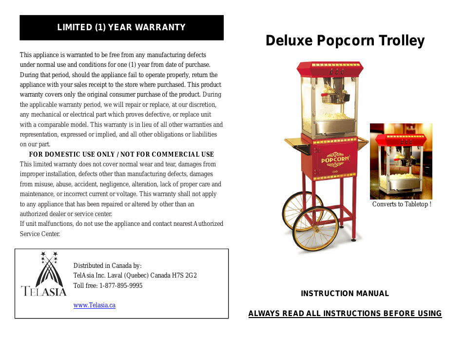 8oz Popcorn Trolley CPM 2008