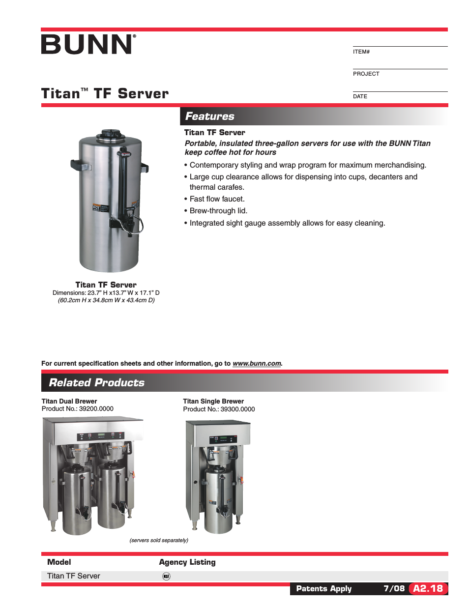 Coffemaker Titan TF Server