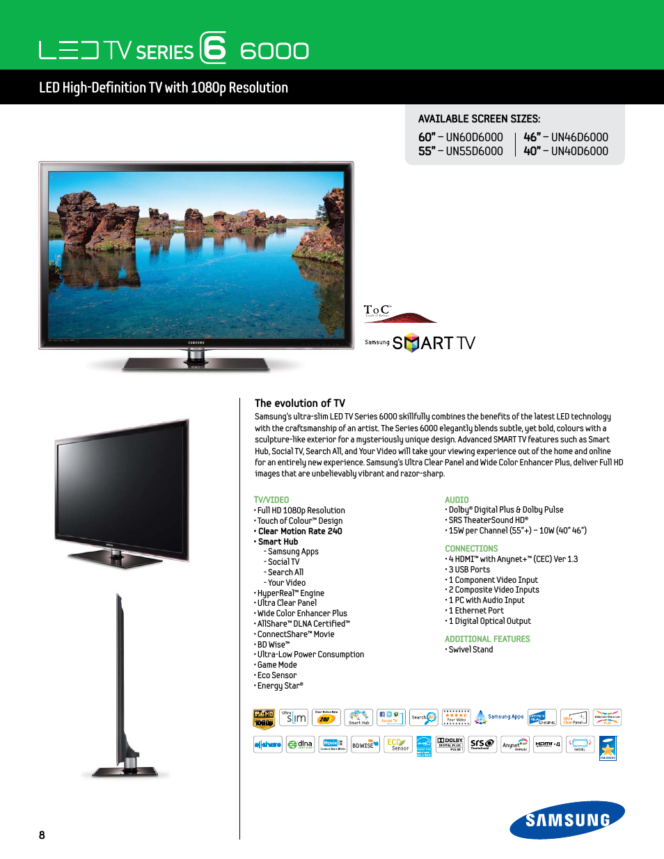SMART TV UN40D6000