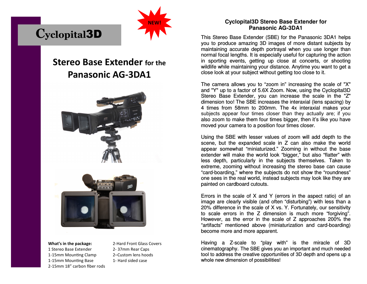 Panasonic 3DA1 Stereo Base Extender