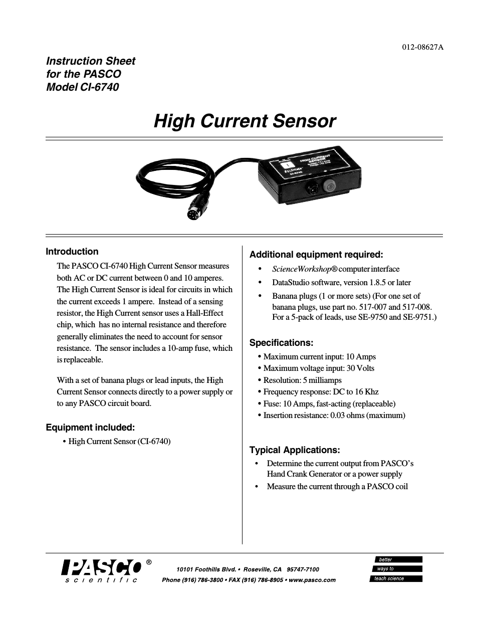 CI-6740 High Current Sensor