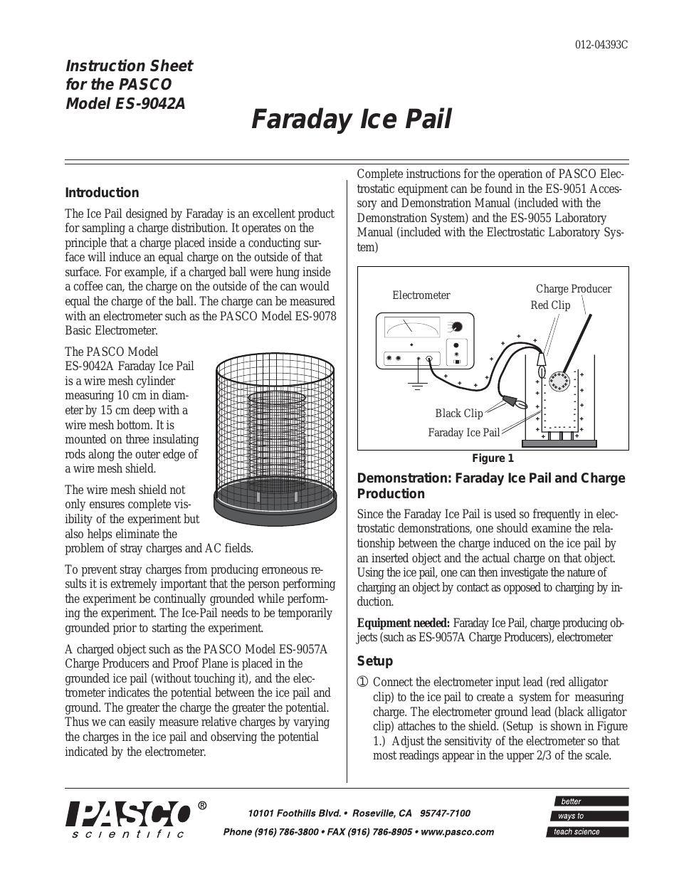 ES-9042A Faraday Ice Pail