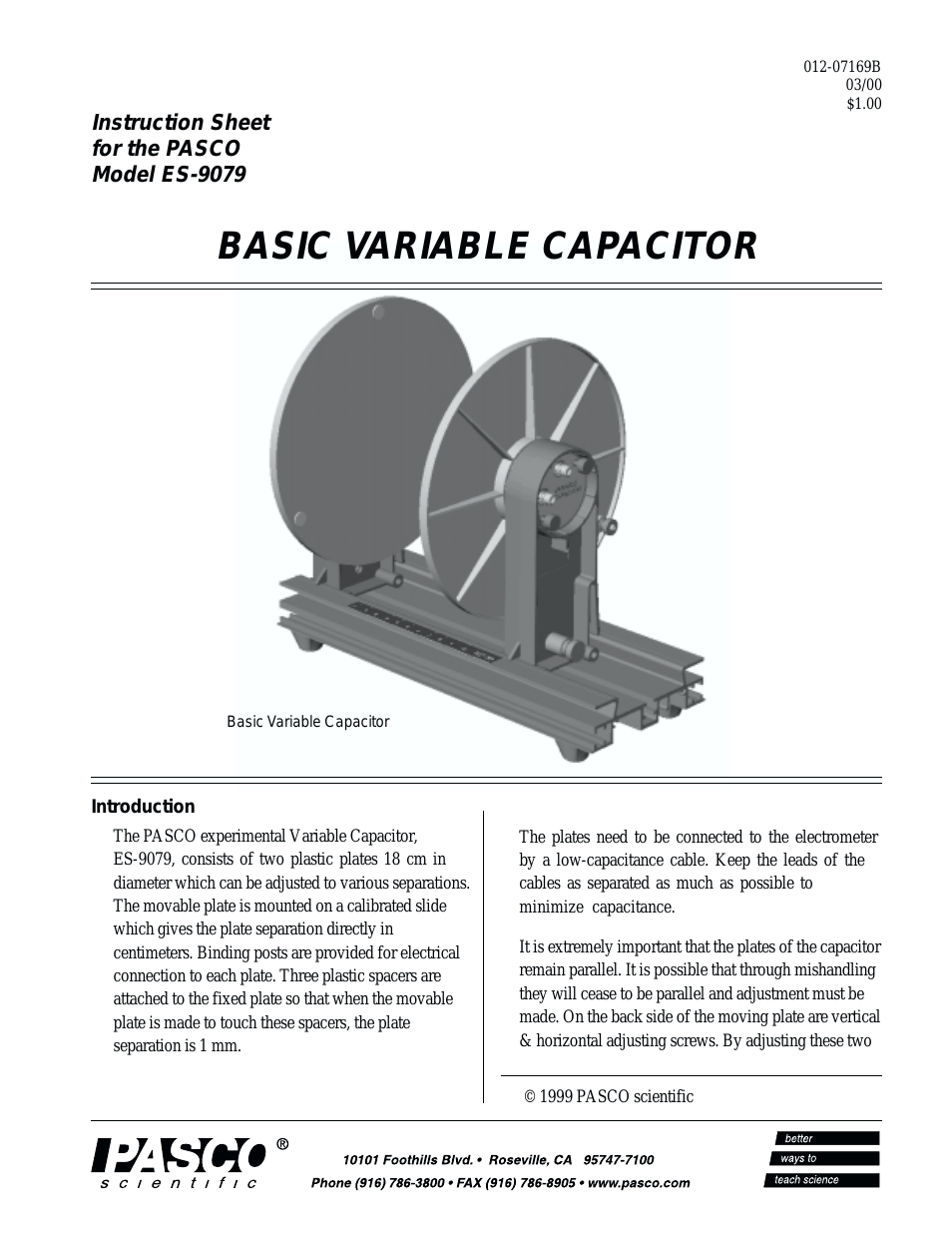 ES-9079 BASIC VARIABLE CAPACITOR