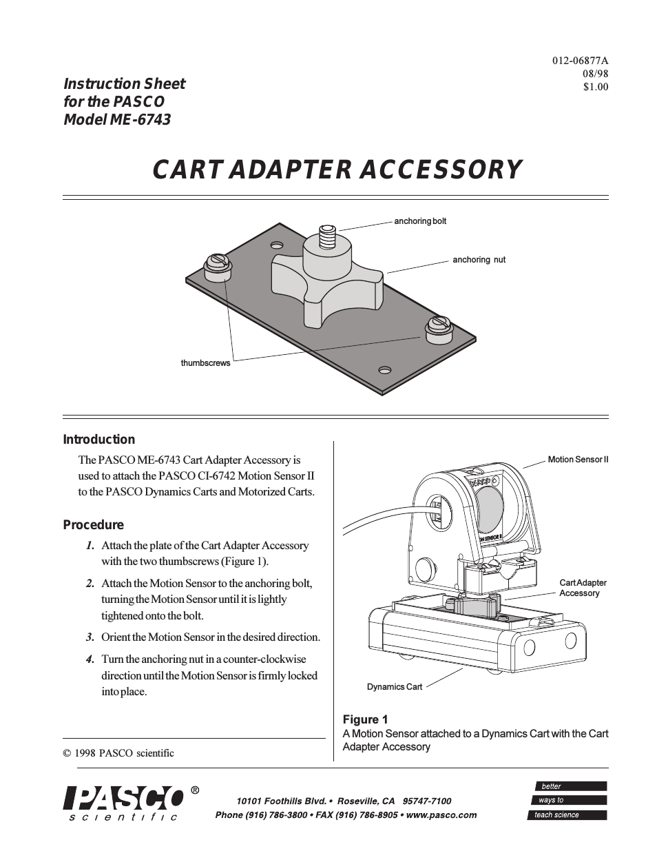 ME-6743 CART ADAPTER ACCESSORY