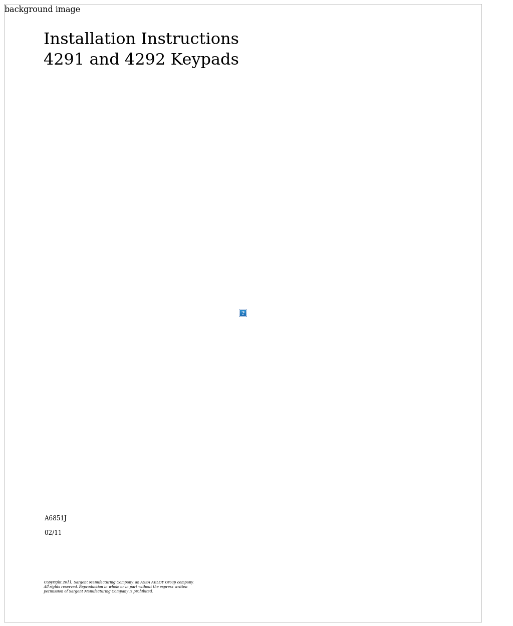 4292 Keypads