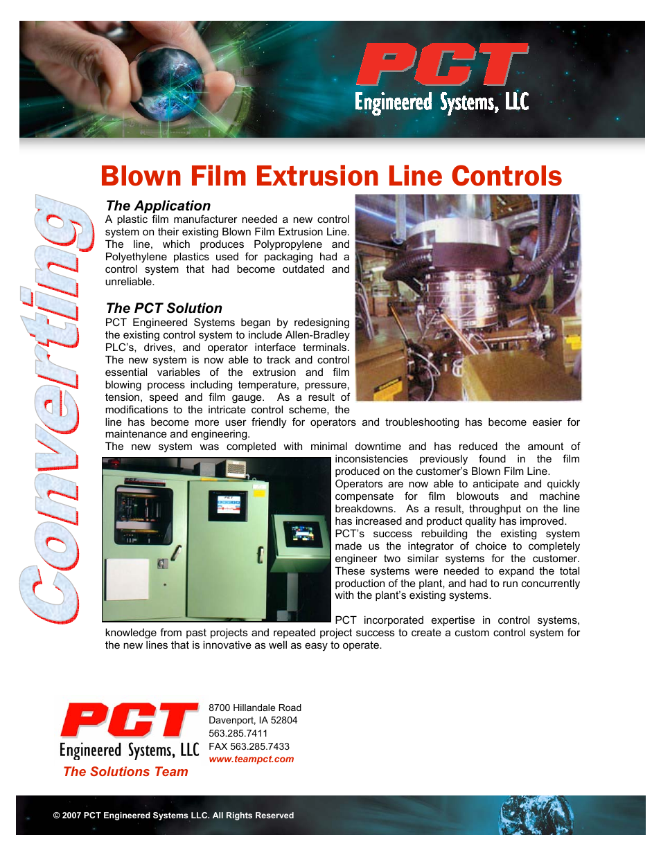 Blown Film Extrusion Line Controls