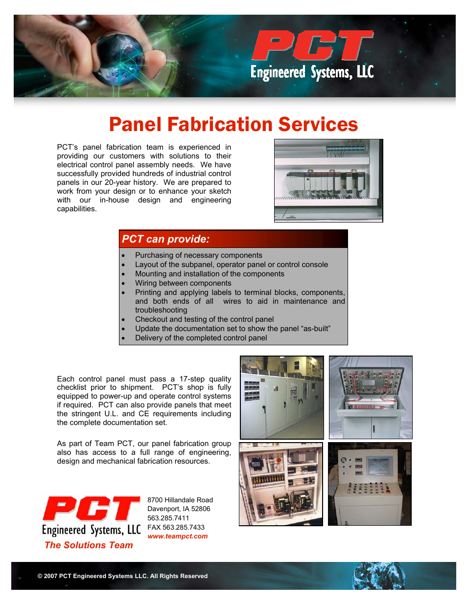 Panel Fabrication Services