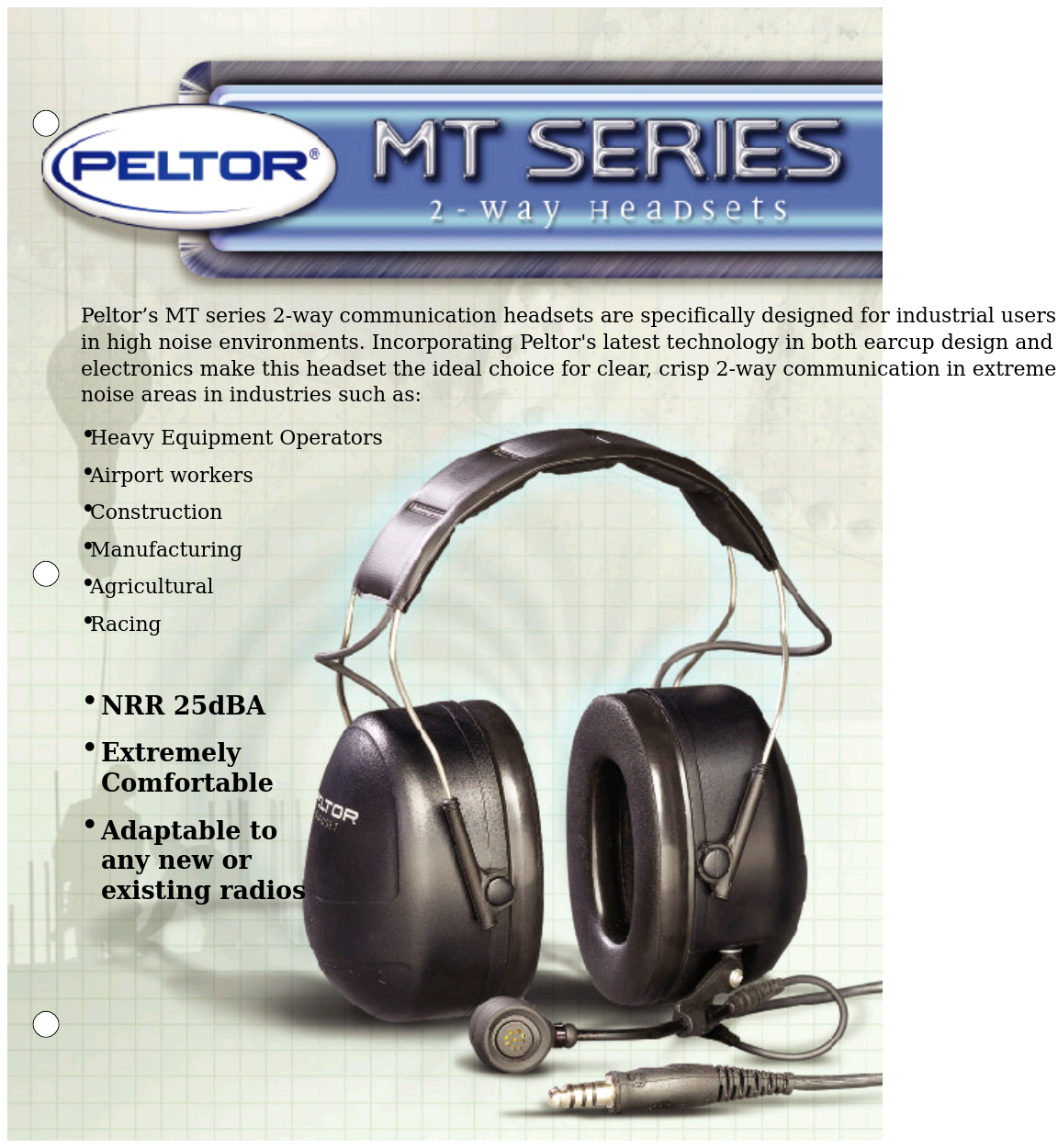 2-Way Headsets MT Series