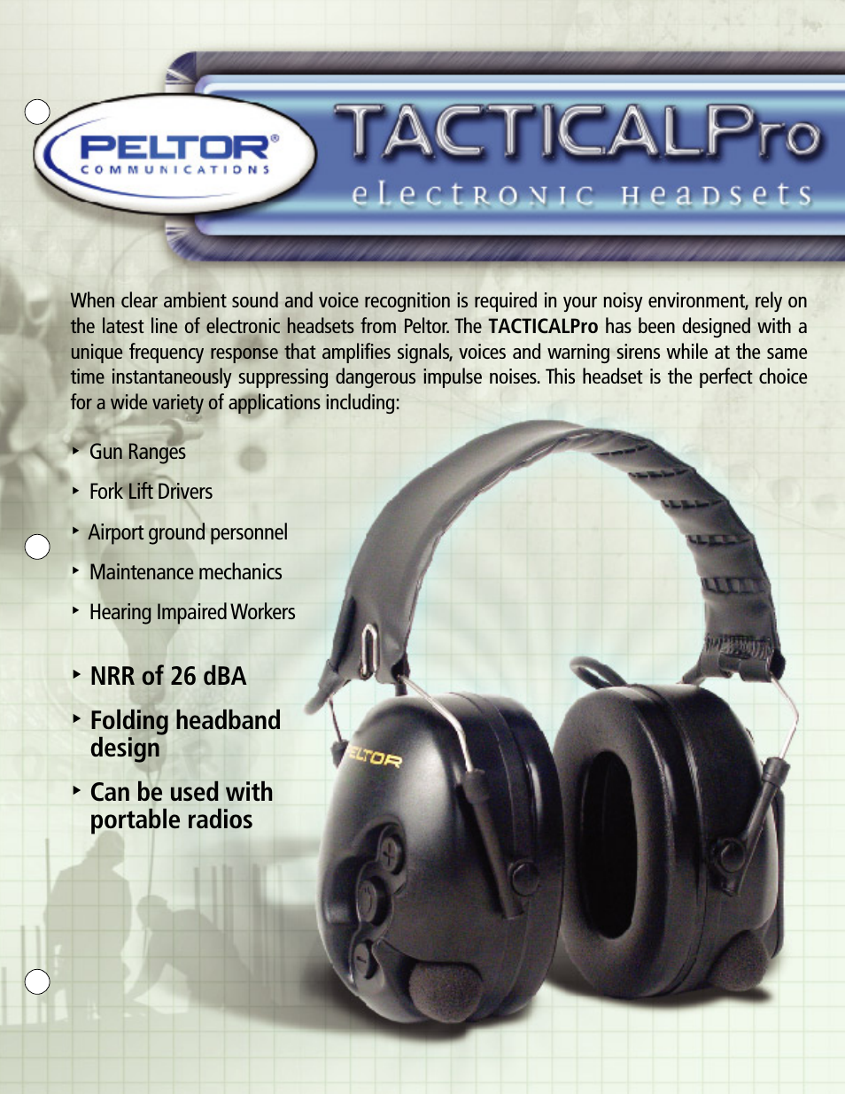Electronic Headset TACTICAL PRO