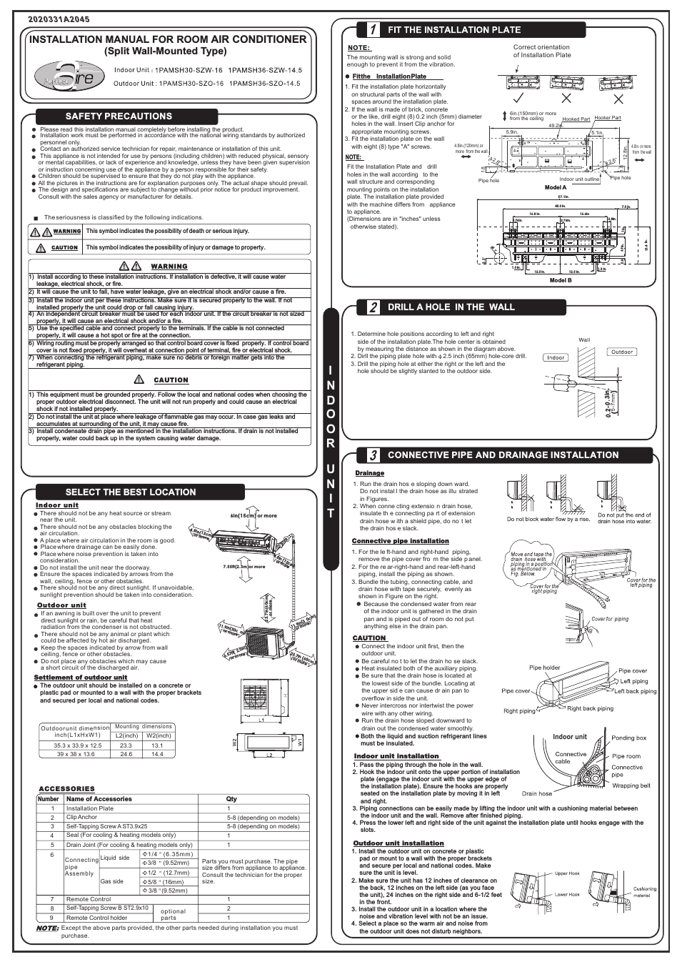 1PAMSH36-14.5 Installation Manual