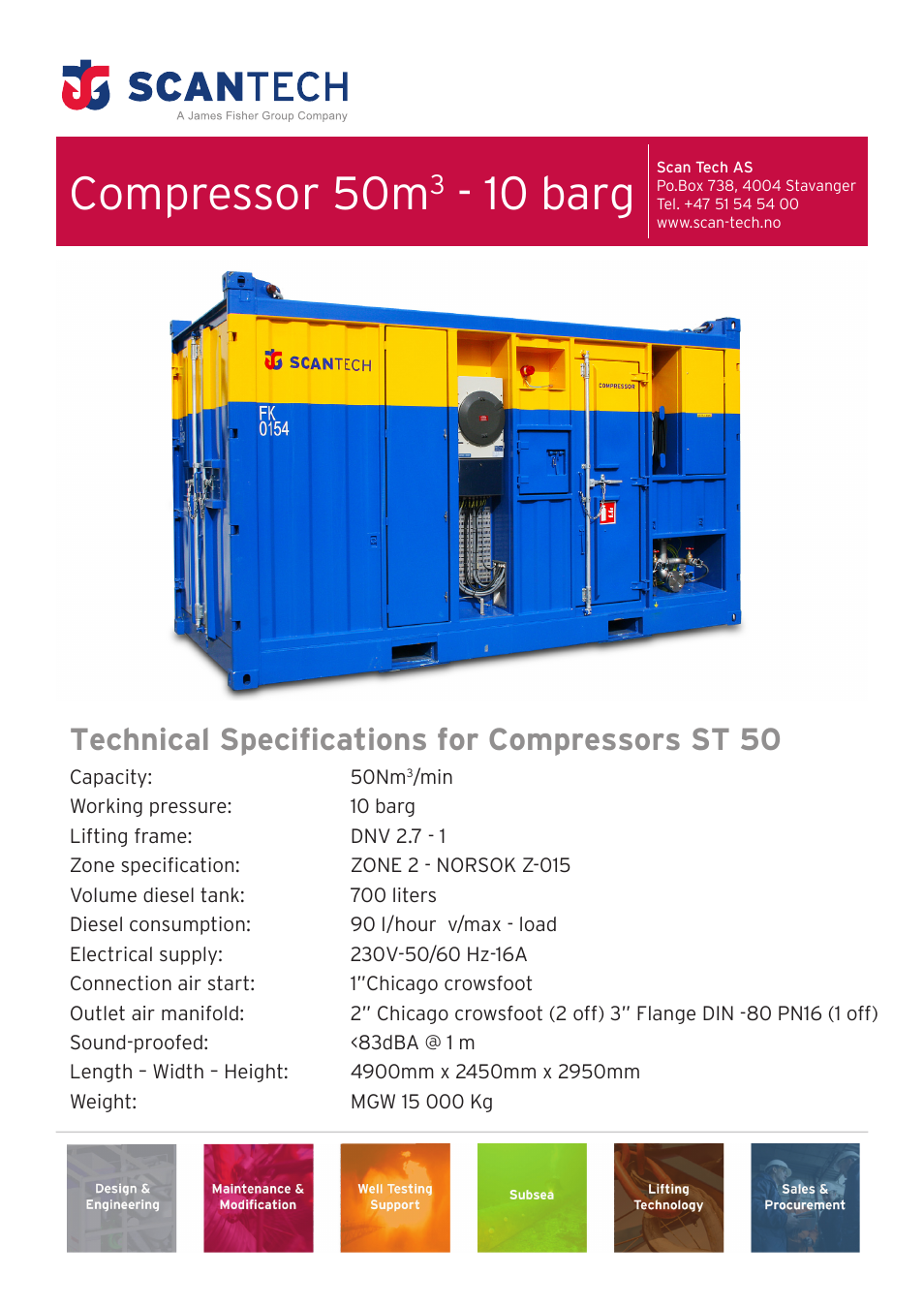 Compressor 50 m3 - 10 barg