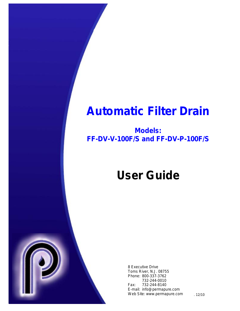 Automatic Filter Drain FF-DV-V-100F_S and FF-DV-P-100F_S