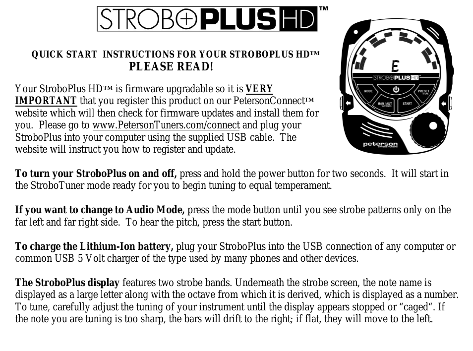 StroboPlus HD Quickstart Guide