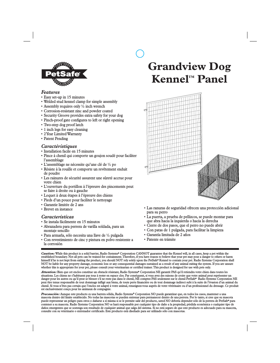 Grandview Dog Kennel Panel