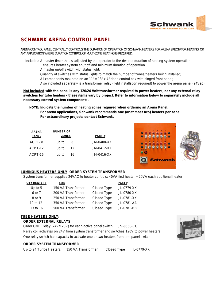 Control Panel - Arena