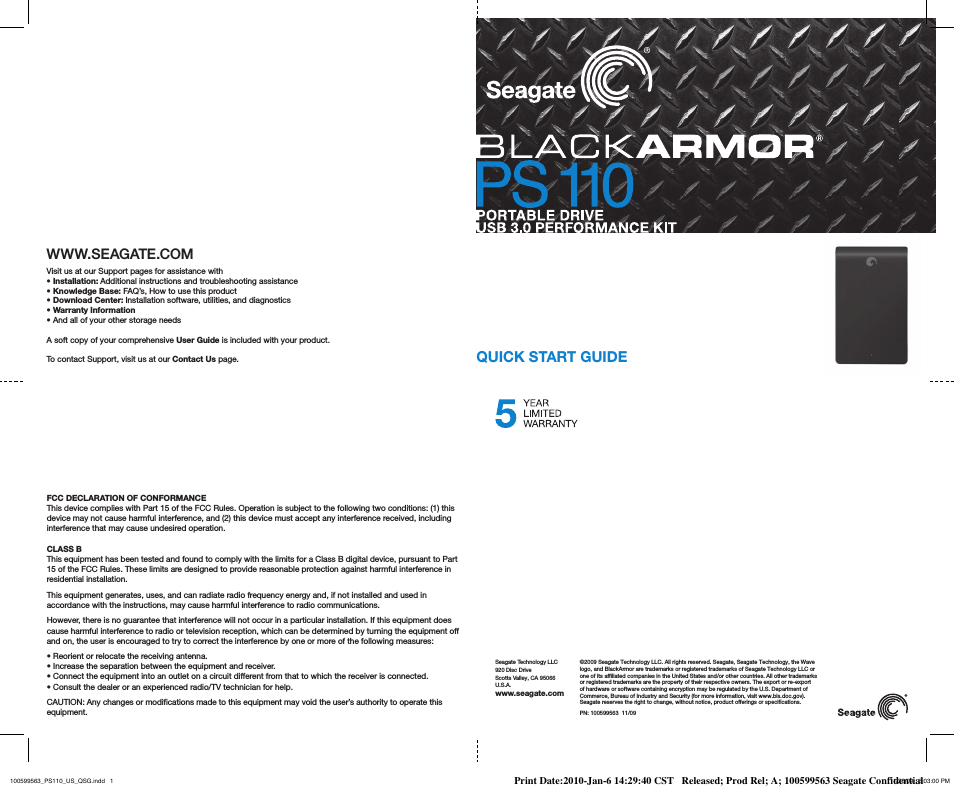 BlackArmor Portable Drive PS110
