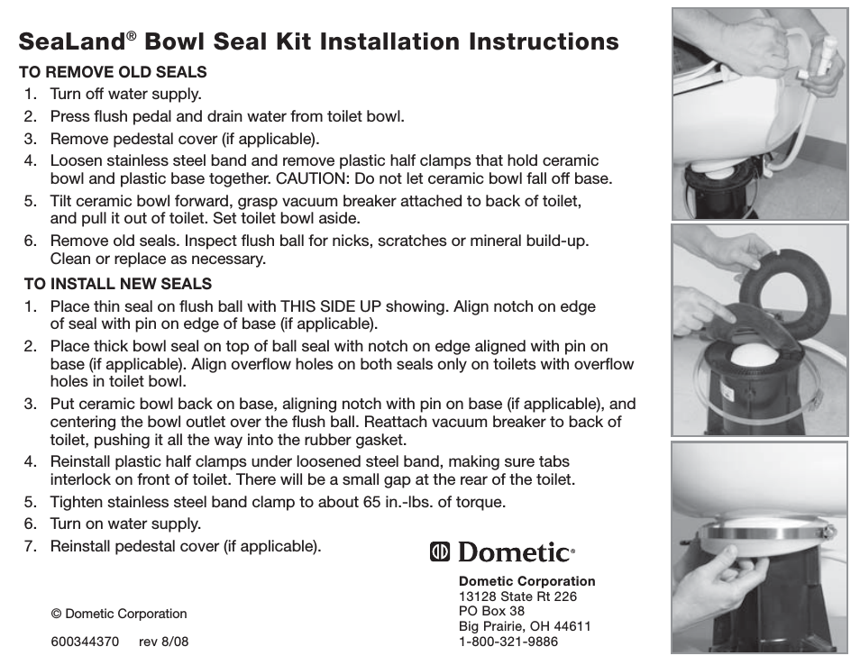 Bowl Seal Kit Installation